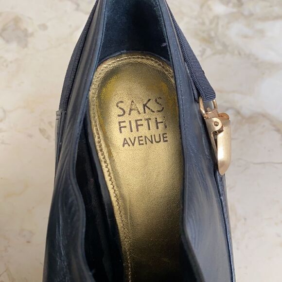 Saks Fifth Avenue Leather Heeled Booties - Picture 7 of 13